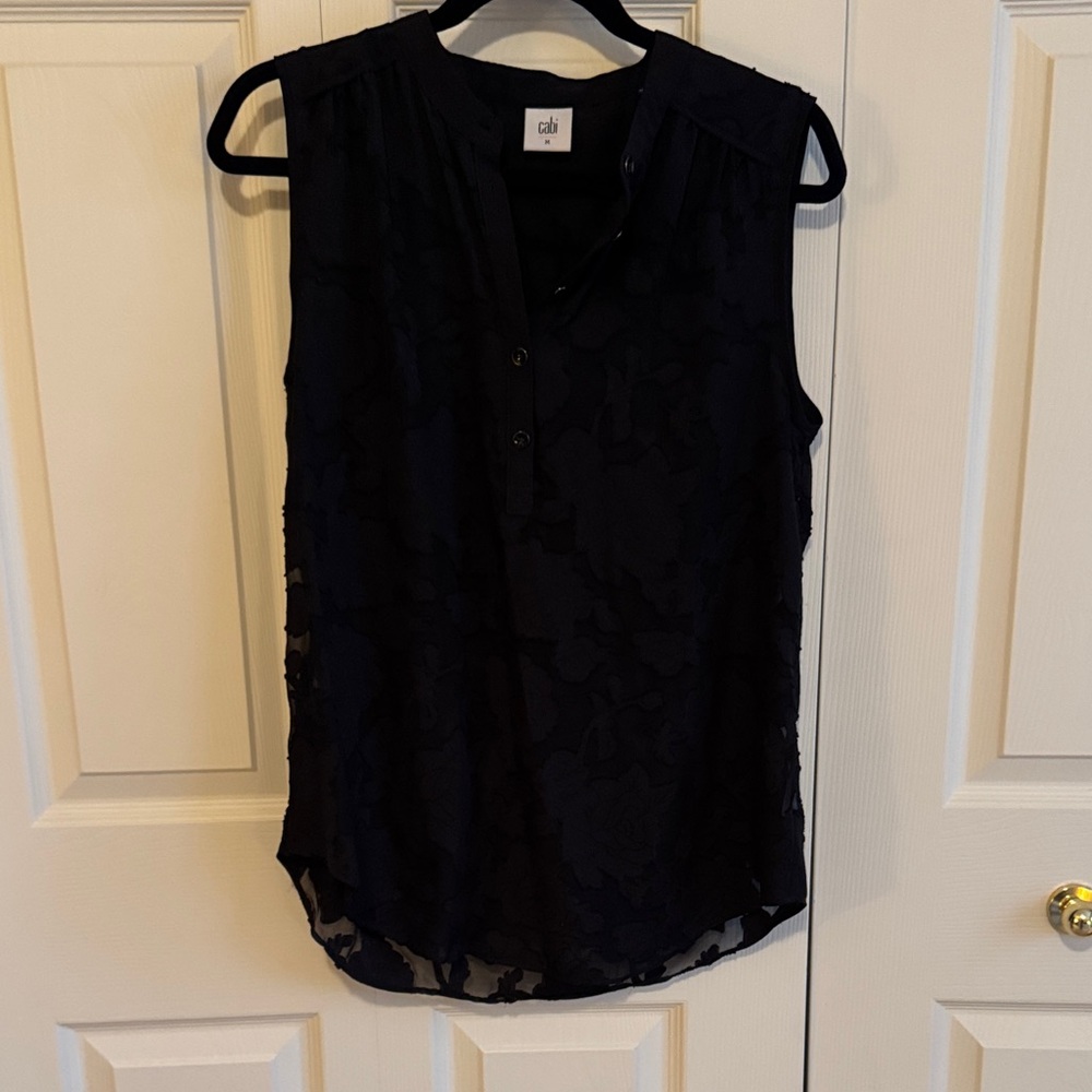 CAbi Women's Navy Sleeveless Blouse